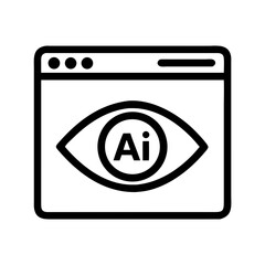 Poster - Browser Window with Eye Symbol Icon Representing Web Surveillance and Monitoring
