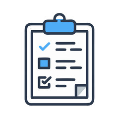 Poster - Checklist on Clipboard Icon Representing Business Planning and Task Management