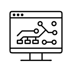 Poster - Circuit Network Diagram Display Icon Representing Electrical Systems and Connectivity