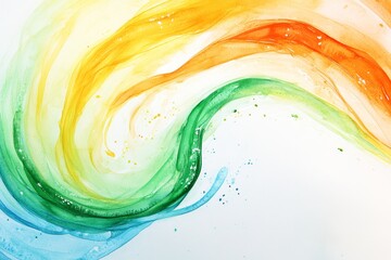 Aufkleber - Watercolor Swirl Abstract Background - Vibrant watercolor strokes create a dynamic swirl, symbolizing energy, fluidity, growth, harmony, and creativity
