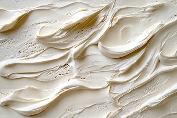 Poster - Abstract texture background of a cream colored substance. Smooth and textured, resembling frosting or icing, for design projects.