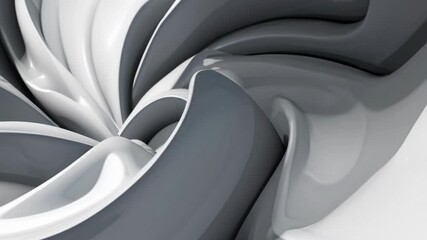 Poster - Abstract gray and white swirl pattern in modern design  