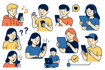 Poster - Teenagers' mini concepts, focusing on smartphones and tablets, form a large collection that lays the groundwork for designing websites and applications