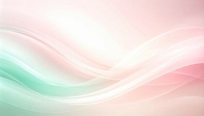 Poster - Soothing abstract waves digital space background graphic soft color palette aesthetic view tranquility and calmness