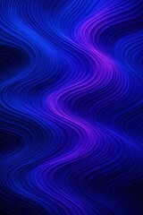 Poster - Blue and Purple Waves Pattern with Smooth Flowing Design