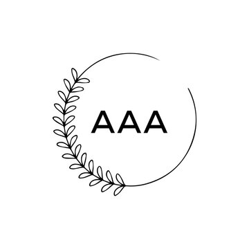 AAA creative minimalist letter logo.