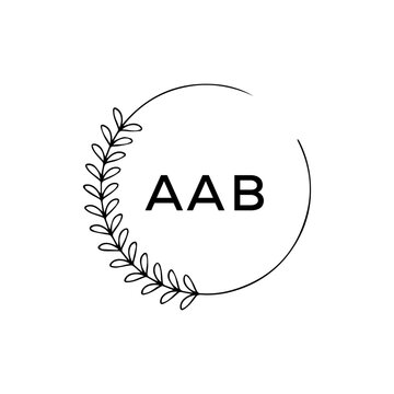 AAB creative minimalist letter logo.