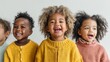 © Ryzhkov - Inclusive Early Learning Showcase Vibrant Gen Z Kids Expressing Joy in Multicultural Storytelling - Emotional Intelligence and Childhood Development Content