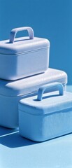 Fototapete - Minimalist Meal Prep Revolution Sleek Monochromatic Lunch Containers Redefining Workplace Wellness and Digital Nomad Nutrition Strategies