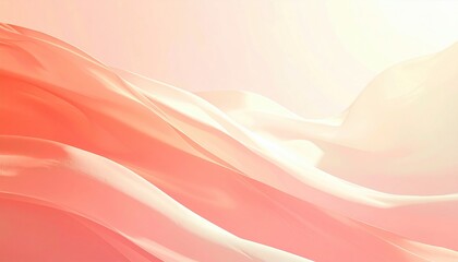 Poster - Flowing abstract waves digital art soft colors zen environment aesthetic viewpoint serenity concept