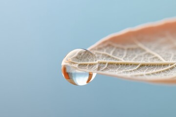 Aufkleber - Eco-Innovative Macro Crystalline Water Droplet Revealing Intricate Leaf Vein Ecology for Climate Science and Sustainable Education