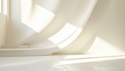 Poster - abstract artistic design minimalist architecture interior scene bright environment conceptual viewpo