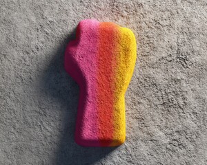 Aufkleber - Gradient Power Vibrant Texture Revolution - Minimalist Abstract Form Exploring Urban Design, Creative Branding and Sensory Marketing Innovations