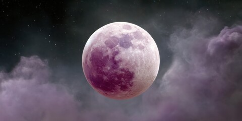 Aufkleber - Ethereal Cosmic Eclipse Mystical Lunar Phenomenon with Soft Lavender Tones - Celestial for Digital Art, Science Communication and Spiritual Visualization
