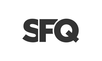 Poster - SFQ logo design template with strong and modern bold text. Initial based vector logotype featuring simple and minimal typography. Trendy company identity.