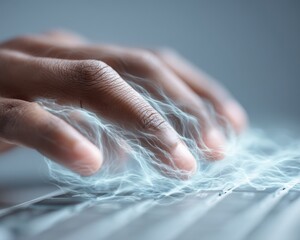 Fototapete - Immersive Digital Interaction AI-Powered Human Interface Design Exploring Neuromorphic Connectivity and Sensory Technological Engagement for Next-Gen User Experience