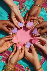 Poster - Inclusive Compassion Mapping Multicultural Gen Z Volunteers Unite in Empathetic Community Design with Tactile Paper Heart Symbolism