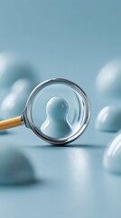 Poster - Minimalist HR Tech AI-Powered Talent Acquisition Visualizing Precision Candidate Selection through Innovative Magnification - Next-Gen Recruitment Strategy