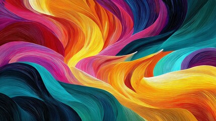Poster - Vibrant Swirling Colors Abstract Art - Abstract artwork featuring swirling vibrant colors, creating a dynamic and energetic visual experience. Perfect for modern and contemporary design projects
