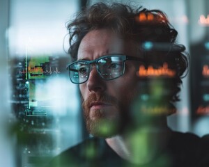 Leinwandbilder - Neurotech Frontier Immersive Data Visualization for Next-Gen Performance Analytics - Empowering Millennial Innovators through Cutting-Edge Digital Insight Optimization