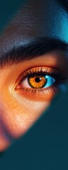 Poster - Cyber Fusion Vision Holographic Eye Interface Revealing Next-Gen Digital Creativity with Immersive XR Aesthetic and Emotional Depth