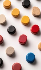 Poster - Minimalist IoT Pet Tech Sleek Smart Tracking Sensors in Vibrant Colors - Innovative Pet Care Design for Connected Urban Lifestyles and Digital Pet Wellness