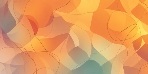 Poster - Abstract art featuring orange hues with subtle lines creating a dynamic and flowing design