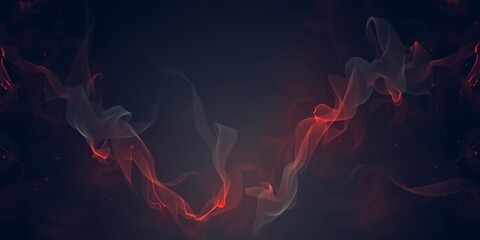 Poster - abstract dark background with wispy smoke and red glowing edges creating a dynamic design