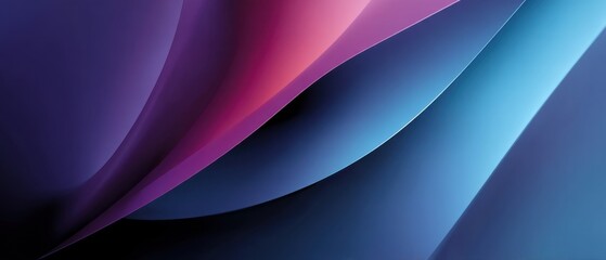 Poster - Abstract gradient background with flowing shapes in purple pink and blue colors creating a modern and elegant design perfect for contemporary digital art