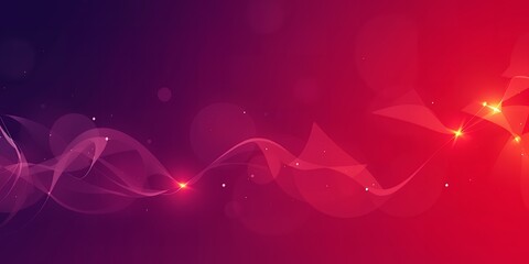Poster - abstract background with flowing lines, sparkles, and a gradient from purple to red hue