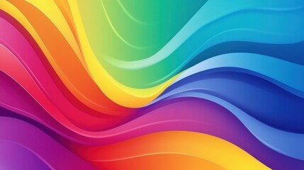 Poster - Vibrant spectrum of flowing colors creates a dynamic and visually stunning abstract background showcasing smooth gradients and a modern artistic style