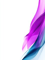 Poster - Abstract elegant design with flowing purple and blue ribbons on white background creating a modern and dynamic visual perfect for presentations and graphic design projects