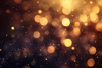 Poster - Glowing bokeh lights illuminate the festive atmosphere with sparkles and rich colors, Glowing bokeh lights with sparkles, creating festive atmosphere