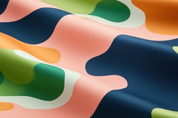 Poster - Abstract pastel color paper background with organic shapes and smooth texture creating a calming and modern aesthetic for graphic design and creative projects