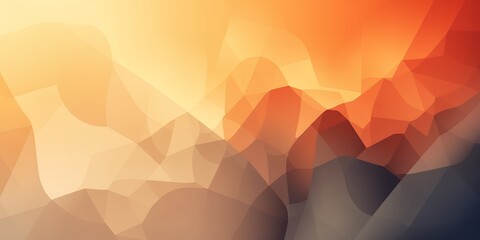 Poster - Abstract polygonal landscape with warm colors blending from light yellow to dark orange hues