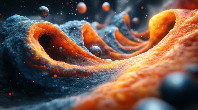 Abstract fiery organic structure