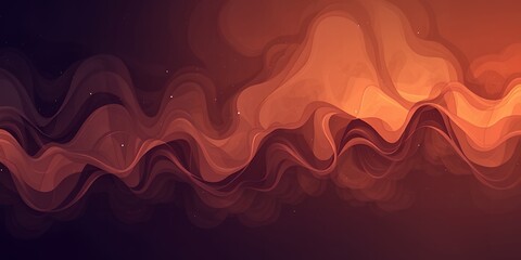 Poster - Abstract orange and purple wavy design with subtle light spots across the background