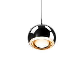 Poster - High-tech levitating wireless orb lamp, isolated on a empty plain background