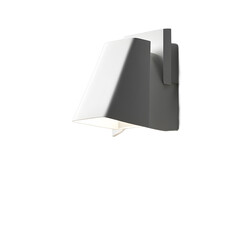 Poster - Minimalist black and white folded sheet wall lamp, isolated on a empty plain background