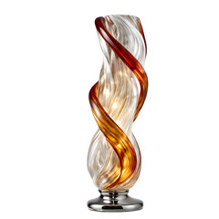 Poster - Venetian Murano glass twisted art lamp, isolated on a empty plain background