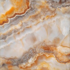 Poster - Abstract orange and white onyx stone texture with natural wavy patterns elegant design background for interior decoration and architectural surface