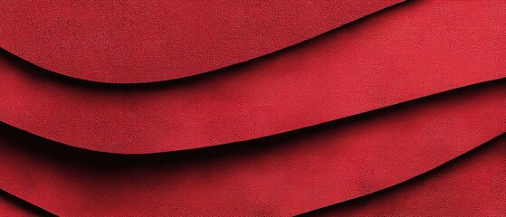 Poster - Abstract red textured background with curved layers and subtle shadows creating a dynamic and modern visual effect perfect for graphic design projects and creative presentations