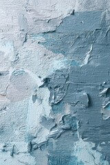 Poster - Artistic canvas showcasing textured strokes in serene blue and gray hues creating a captivating abstract painting with depth and visual interest for modern art enthusiasts