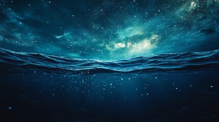 A celestial ocean where stars move like waves