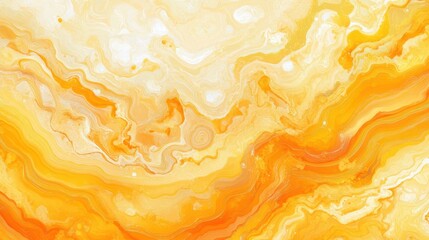 Poster - Abstract art featuring swirling patterns of yellow orange and white creating a warm and inviting texture reminiscent of marble or watercolor paint