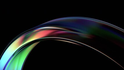Poster - Abstract animation, background with color refraction effect, 4k seamless looped video, 3d render