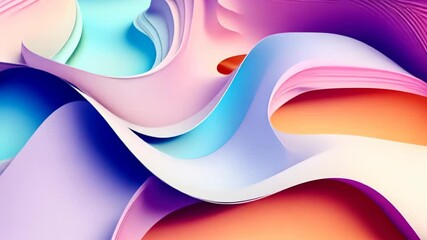 Poster - Colorful waves of abstract shapes create a mesmerizing aesthetic in a digital landscape of creativity and innovation Generative AI