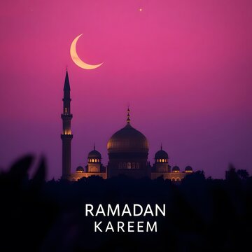  Abstract graceful and elegant RAMADAN KAREEM illustration in electric vivid colors art illustration design