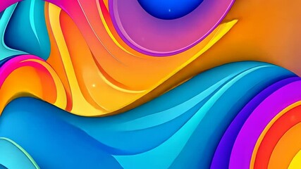 Poster - Colorful abstract swirls dance in a vibrant harmony of shades and tones, captivating viewers with their flow and energy Generative AI