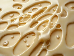 Poster - Creamy abstract texture background with organic shapes and smooth surface in light yellow tones perfect for food and dessert concepts and creative designs